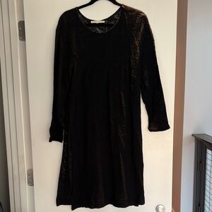 Black Ceri Hoover Knit Black Tunic Dress